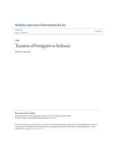 Taxation of Foreigners in Indoesia