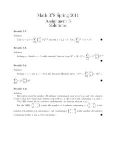 Math 378 Spring 2011 Assignment 3 Solutions