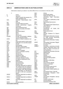 GEN 2.2 ABBREVIATIONS USED IN AIS PUBLICATIONS