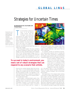 Strategies for Uncertain Times
