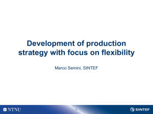 Development of production strategy with focus on flexibility