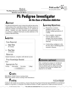 PI: Pedigree Investigator - Teach Genetics Website