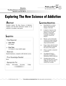 Exploring the New Science of Addiction Print-and-Go