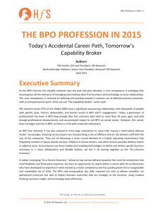 THE BPO PROFESSION IN 2015
