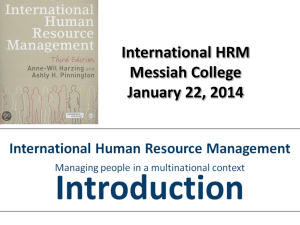 International HRM Introduction