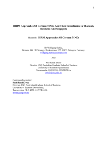 IHRM Approaches Of German MNEs And Their