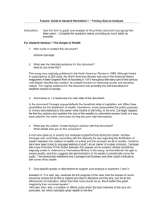 Teacher Guide to Student Worksheet 1 – Primary Source Analysis