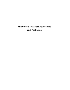 Answers to Textbook Questions and Problems