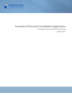 Essentials of Financial Consolidation Applications