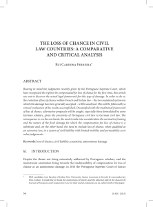 The Loss of Chance in Civil Law Countries: A