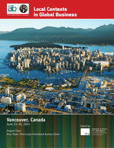 AIB 2014 Vancouver Conference Program