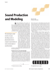 Sound production and modeling