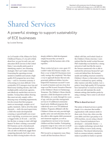 Shared Services: A Powerful Strategy to Support Sustainability of
