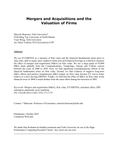 Mergers and Acquisitions and the Valuation of Firms