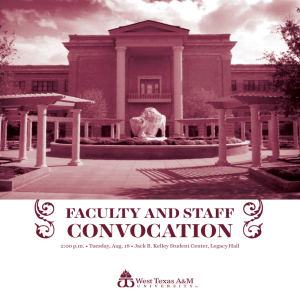 convocation - West Texas A&M University