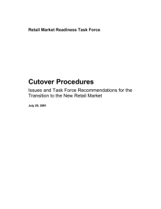 Cutover Procedures - Ontario Energy Board