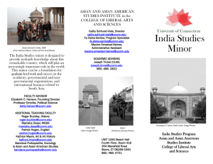 India Studies Minor Informational Brochure