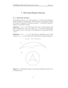 7. The Gauss-Bonnet theorem