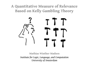 A Quantitative Measure of Relevance Based on Kelly Gambling