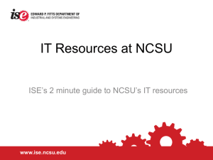 IT Resources at NCSU - Industrial and Systems Engineering