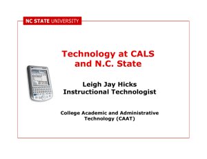 Technology at CALS and N.C. State