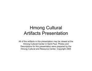 Hmong Cultural Artifacts Presentation
