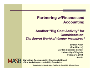 Partnering w/Finance and Accounting
