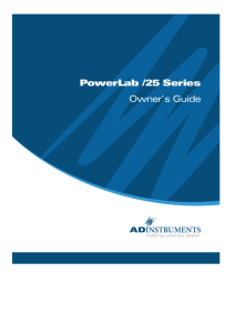 PowerLab /25 Series Owner's Guide