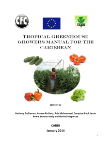 tropical greenhouse growers manual for the caribbean