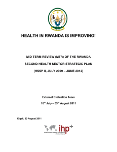 health in rwanda is improving! mid term review