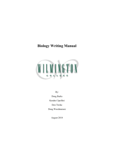 Biology Writing Manual