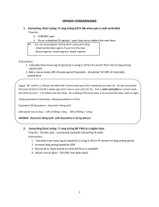 Opioid Conversions Resident Handout