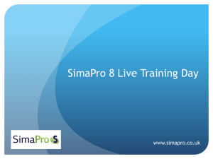 SimaPro 8 Training Slides Jan 2014