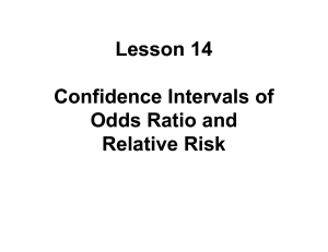 Confidence Interval for an Odds Ratio