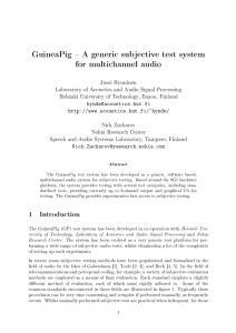 A Generic subjective test system for multichannel audio
