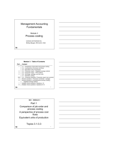 Management Accounting Fundamentals Process costing
