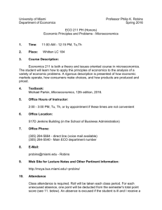 ECO 211-PH Syllabus (pdf file) - University of Miami School of