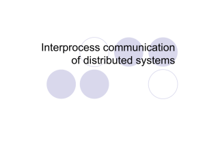 Interprocess communication of distributed systems