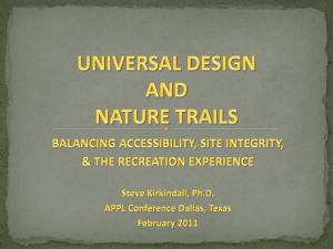 universal design and nature trails - Association of Partners for Public