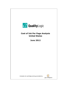 Cost of Ink Per Page Analysis United States June 2012
