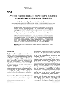 Proposed response criteria for neurocognitive impairment in