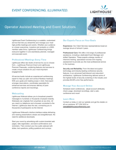 Event Conferencing Overview