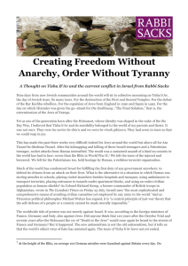 Creating Freedom Without Anarchy, Order Without Tyranny