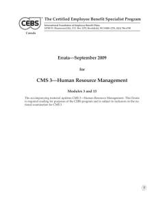 CMS 3—Human Resource Management