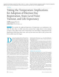 Taking the Temperature: Implications for Adoption of