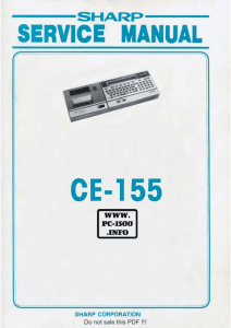 Sharp CE-155 Service manual