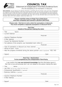 Third Party Evidence form