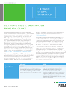 US GAAP vs. IFRS: Statement of cash flows at-a-glance