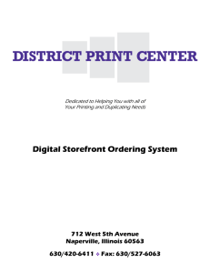 District Print Center Digital Storefront Ordering System