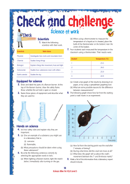 WORKSHEET * Lab Equipment